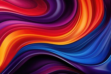 A colorful abstract background with wavy lines. Generative AI.