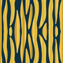Zebra stripes gold on dark navy blue