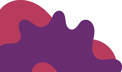 maroon purple wavy corner. fluid corner illustration