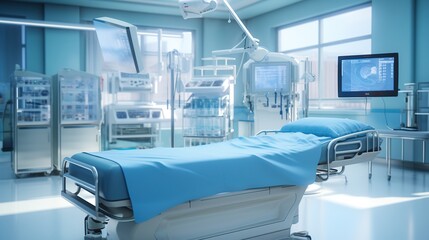 Equipment and medical devices in the operating room. Surgical procedure, operating room.