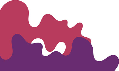 maroon purple wavy corner. fluid corner illustration