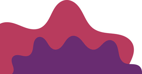 maroon purple wavy corner. fluid corner illustration