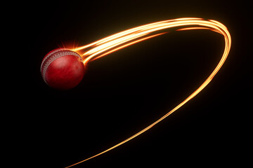 Cricket Sports Ball Light Trail