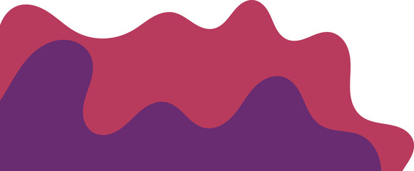 maroon purple wavy corner. fluid corner illustration