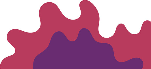 maroon purple wavy corner. fluid corner illustration