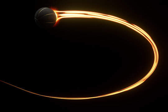 Basketball Sports Ball Light Trail
