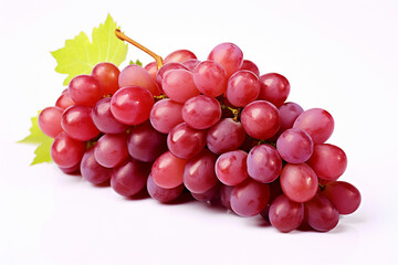 Fototapeta premium red grape on a white background
