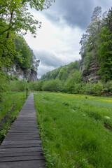 Fototapeta na wymiar Nature reserve Udoli Plakanek near Kost castle, Eastern Bohemia, Czech Republic