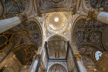 Fototapeta na wymiar GENOA, ITALY, MAY 23, 2023 - Inner of San Matteo church in the historic centre of Genoa, Italy