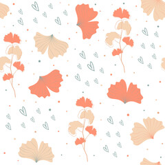 seamless pattern leaves wallpaper background