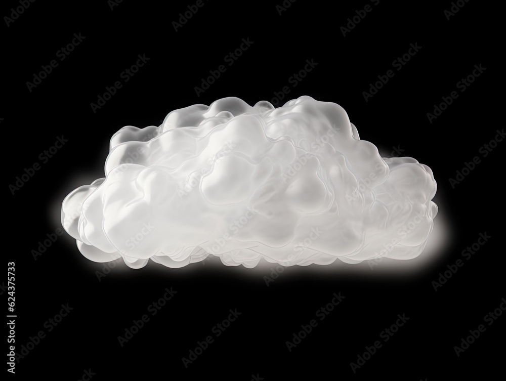 Wall mural a cloud of liquid floating on top of a black background. generative ai.