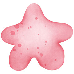 Single light red star illustration