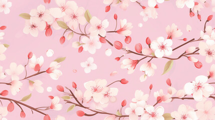 pattern with delicate pastel-colored flowers