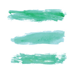 Grunge green brush strokes, Collection of brush strokes vector, Green brushes grunge texture splash vector illustration