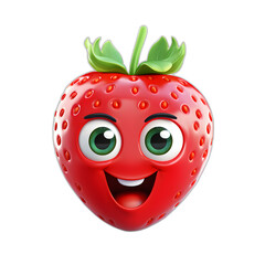 Fototapeta premium strawberry with heart, PNG transparent background