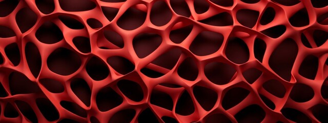 Abstract red net grid texture on black background banner illustration concept for web design backdrop (Generative Ai)
