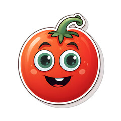 Obraz premium funny tomato cartoon, Transparent background