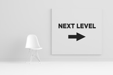 Development, improvement. Completing a task and moving forward to the next level.