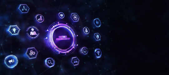 Internet, business, Technology and network concept. Customer service and care, patron protection, customer personalization. 3d illustration