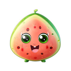 Obraz premium slice of watermelon, PNG transparent background