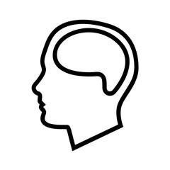 Brain idea symbol icon vector image. Illustration of the creative intelligence think design image