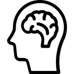 Brain idea symbol icon vector image. Illustration of the creative intelligence think design image