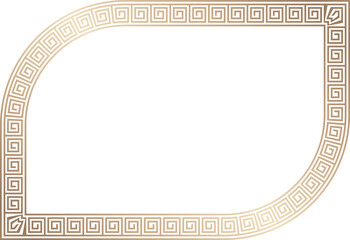 Round Diagonal Corner Rectangle meander frame Greek key pattern Greek meander pattern ornamental borders seamless meander pattern Luxury decorative golden frame gold picture frame golden frame 