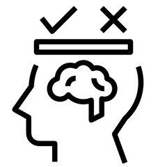 Brain idea symbol icon vector image. Illustration of the creative intelligence think design image