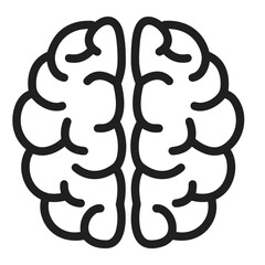 Brain idea symbol icon vector image. Illustration of the creative intelligence think design image