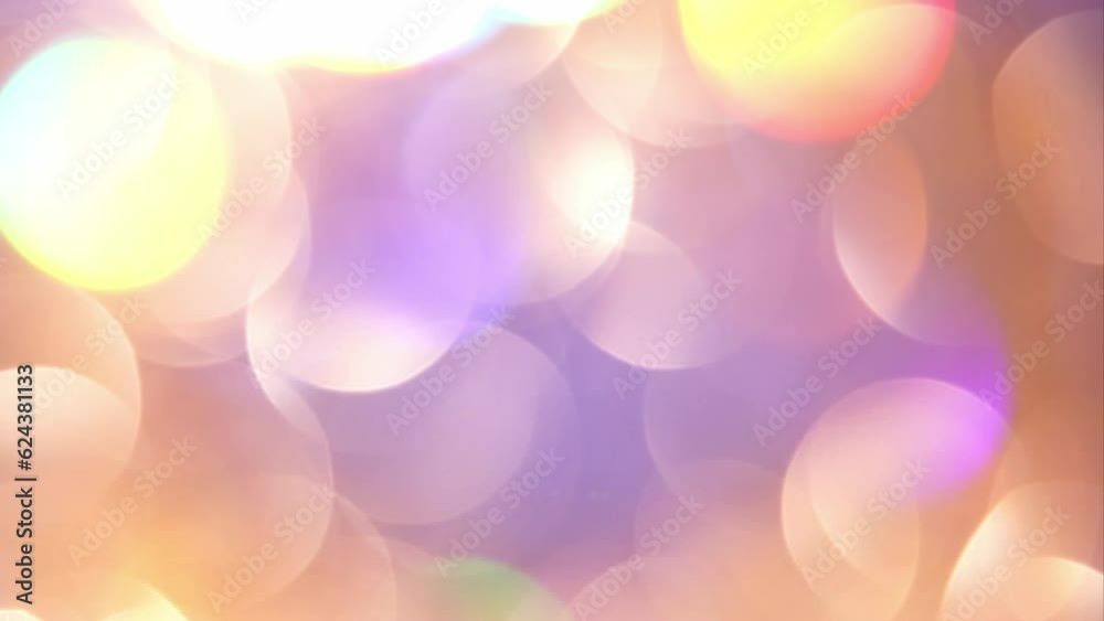 Wall mural gold bokeh shimmers with colorful tints shades. blurred bokeh lights particles abstract motion backg