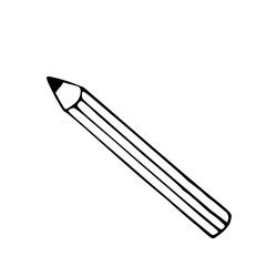 Pencil flat vector illustration. Education concept, back to school