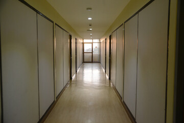 View of the corridor of the hotel modern interior design.
