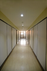 View of the corridor of the hotel modern interior design.