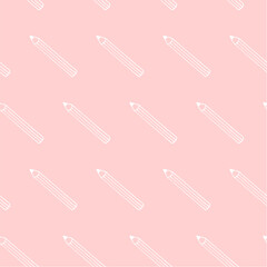 pattern of multicolors pencil on pink background 