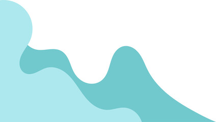 teal wavy corner. fluid corner illustration suitable for background, layout, banner.