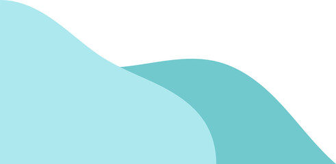 teal wavy corner. fluid corner illustration suitable for background, layout, banner.