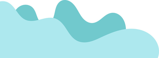 teal wavy corner. fluid corner illustration suitable for background, layout, banner.