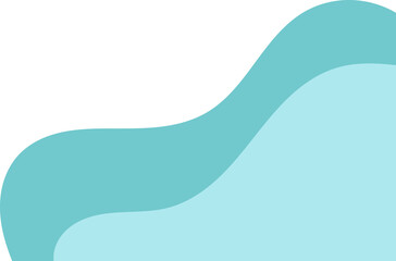 teal wavy corner. fluid corner illustration suitable for background, layout, banner.