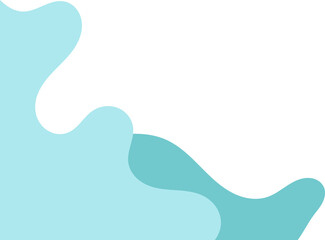 teal wavy corner. fluid corner illustration suitable for background, layout, banner.