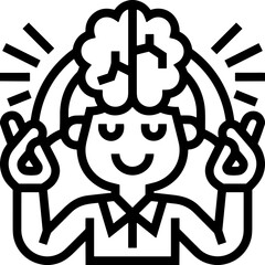 Brain idea symbol icon vector image. Illustration of the creative intelligence think design image