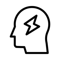 Brain idea symbol icon vector image. Illustration of the creative intelligence think design image