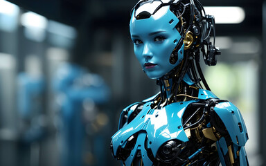 A Futuristic Advanced Female Android