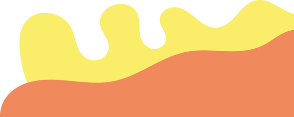 yellow orange wavy corner. fluid corner illustration suitable for background, layout, banner.