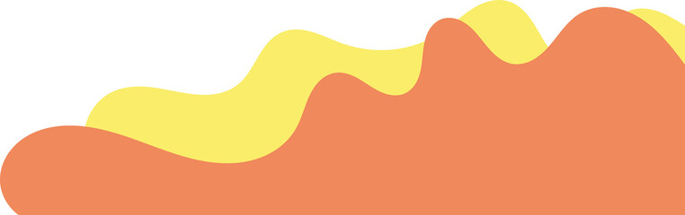 yellow orange wavy corner. fluid corner illustration suitable for background, layout, banner.