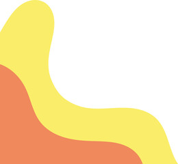 yellow orange wavy corner. fluid corner illustration suitable for background, layout, banner.