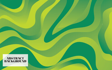 Green gradient abstract background with wave lines. Modern gradient wave colorful background. Perfect for covers, posters, presentations, banners, websites and wallpapers