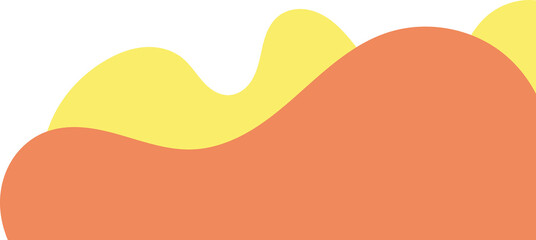 yellow orange wavy corner. fluid corner illustration suitable for background, layout, banner.