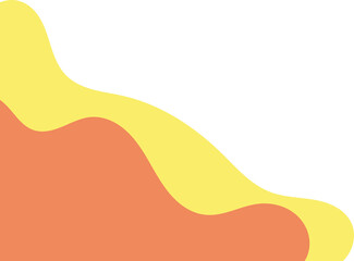 yellow orange wavy corner. fluid corner illustration suitable for background, layout, banner.