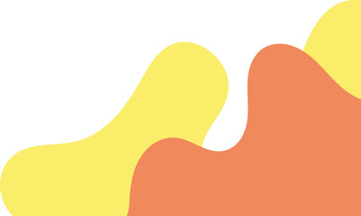 yellow orange wavy corner. fluid corner illustration suitable for background, layout, banner.