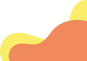 yellow orange wavy corner. fluid corner illustration suitable for background, layout, banner.